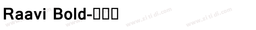 Raavi Bold字体转换